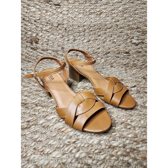 A.N.A A New Approach Sandals Women's 9 M Ana Luster Cognac Shoes New - Picture 4 of 10